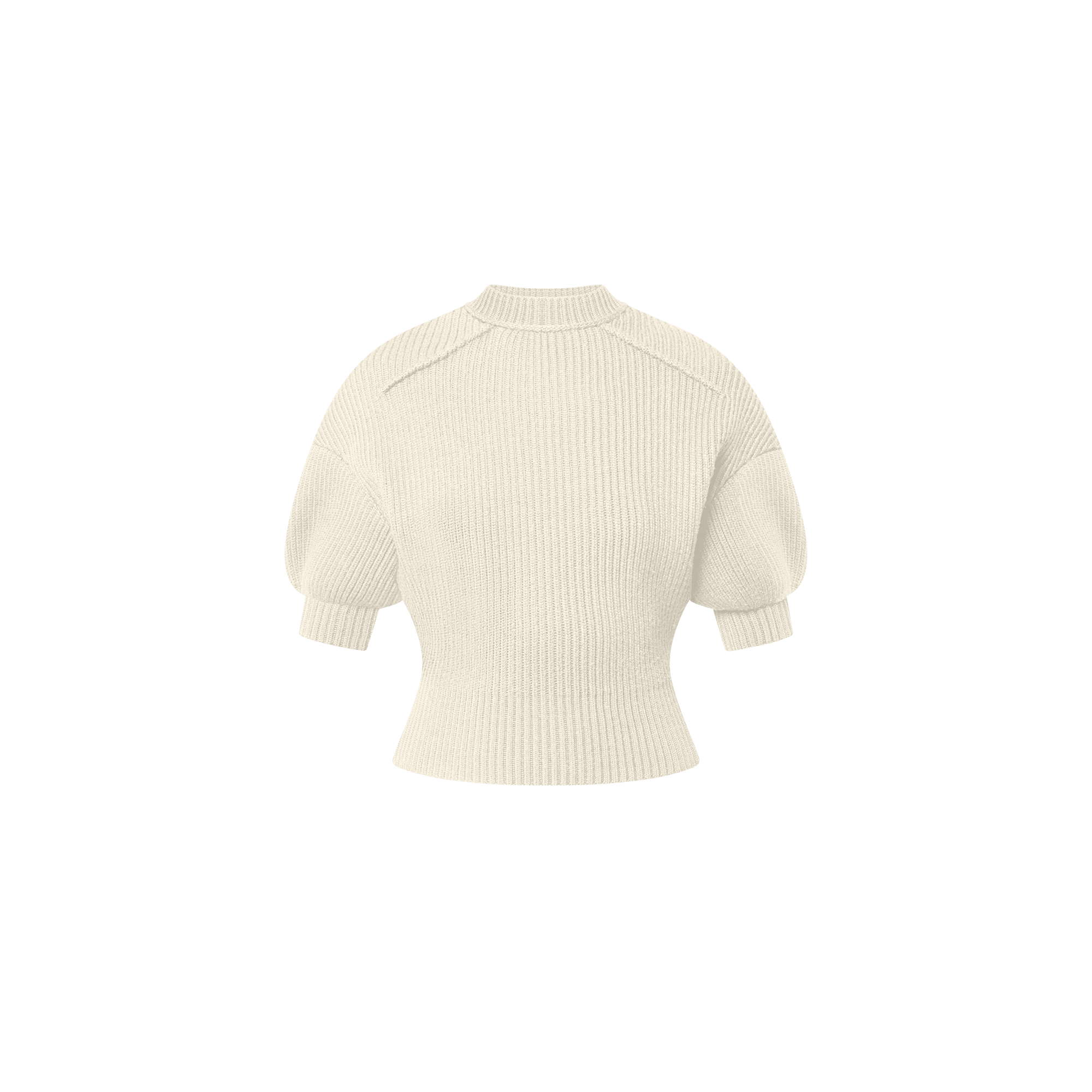 Puff Sleeve Rib-Knit Sweater - Women - Ready-to-Wear | LOUIS